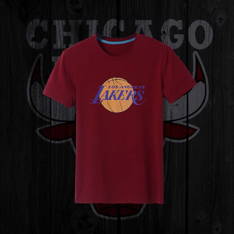 Men's Lakers Fresh Logo D.Red Short Sleeve T-Shirt FengYun,We sell and wholesale Men's Lakers Fresh Logo D.Red Short Sleeve T-Shirt FengYun on line form chian!